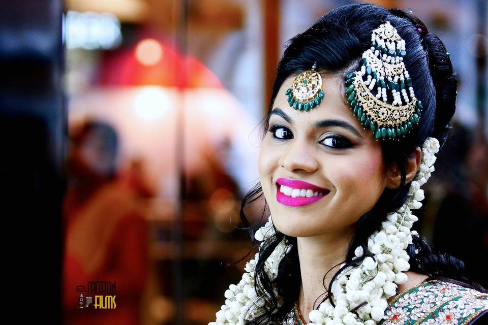 Bride's beautiful smile