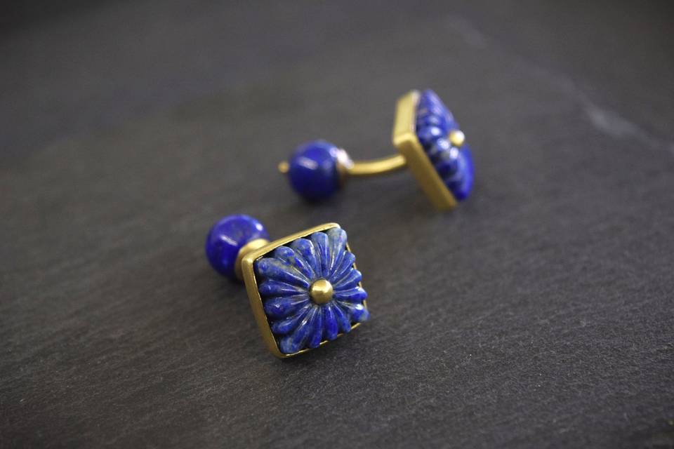 LAPIS LAZULI CUFFLINGS