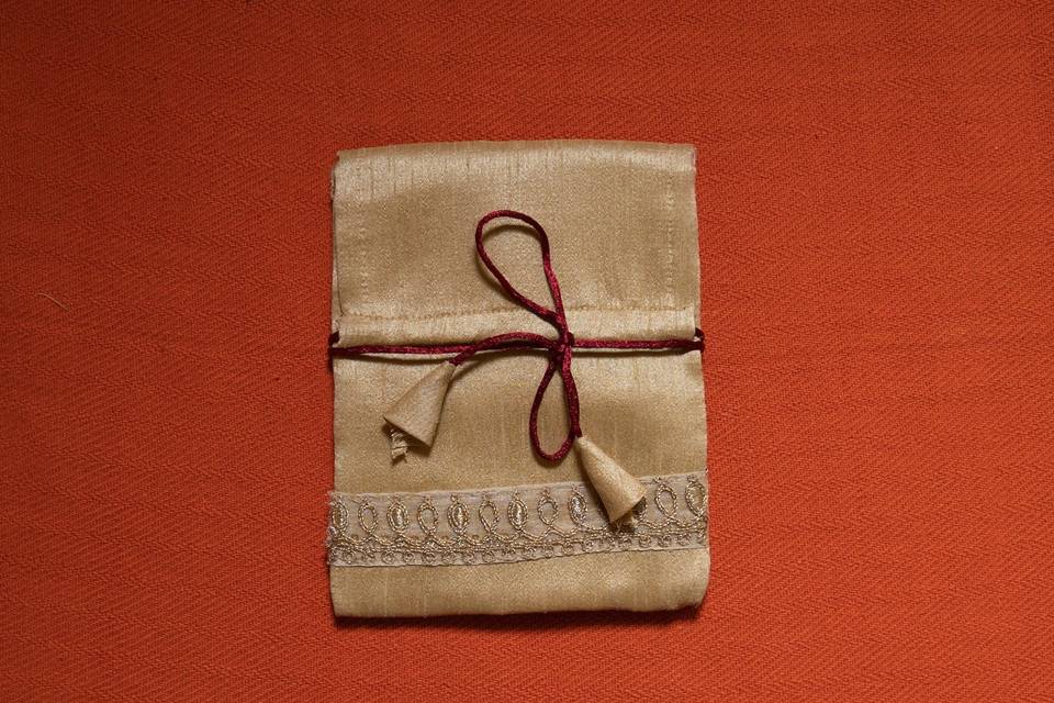 Handmade fabric card holder