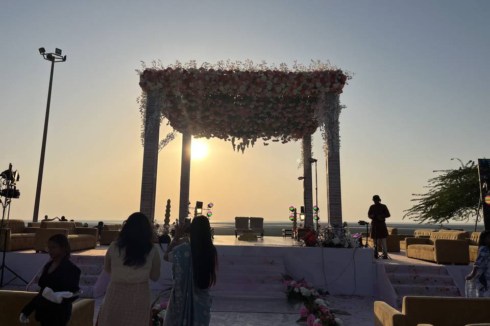 Sunset view  mandap