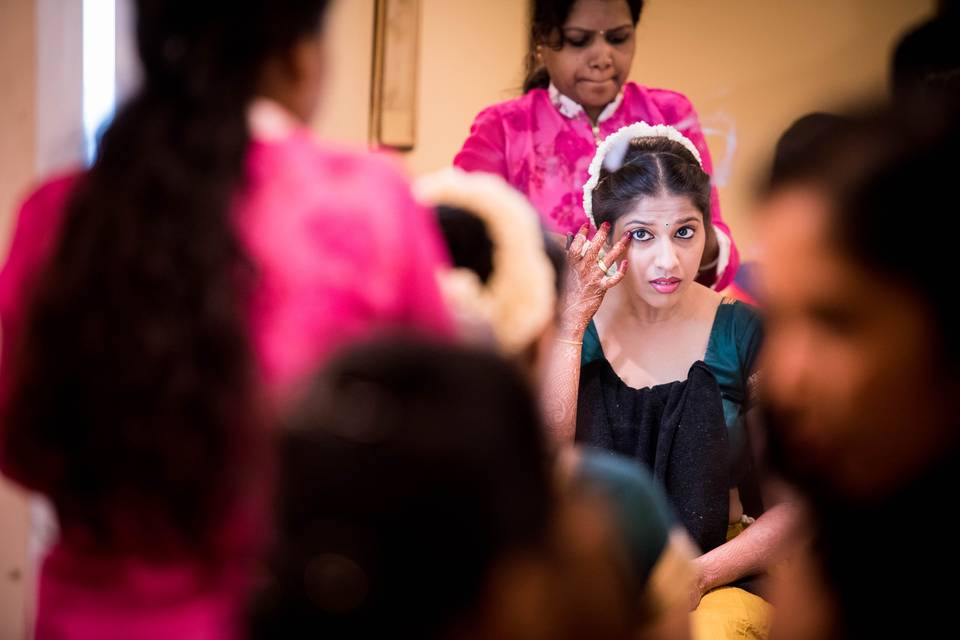 Bride with her mother