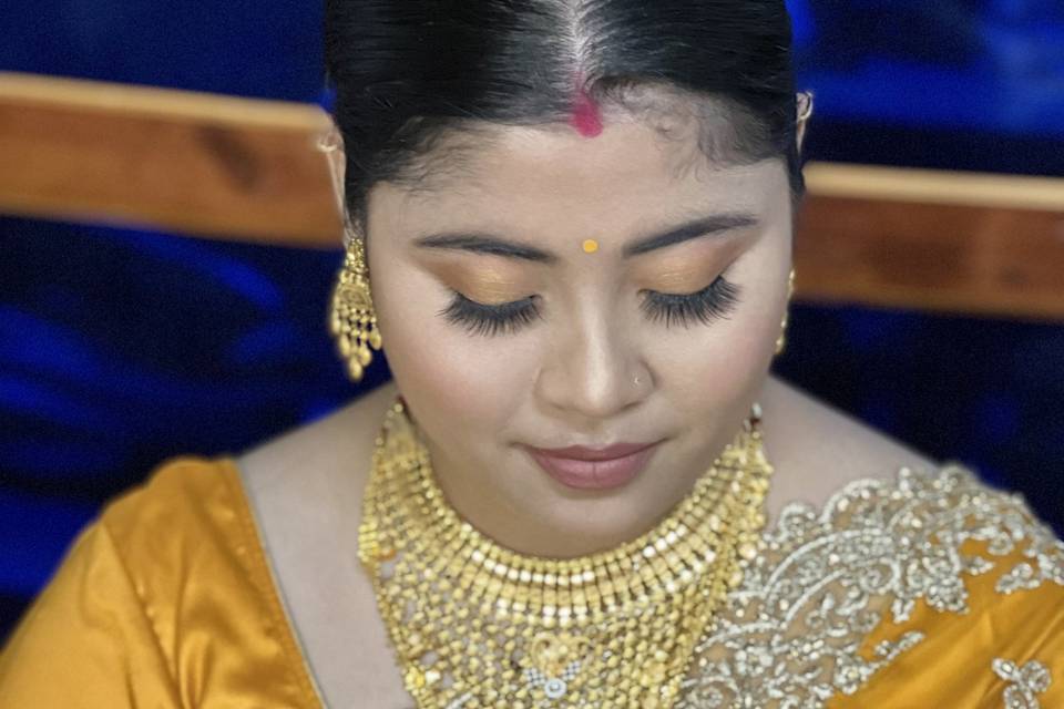 Manipuri bride Reception look