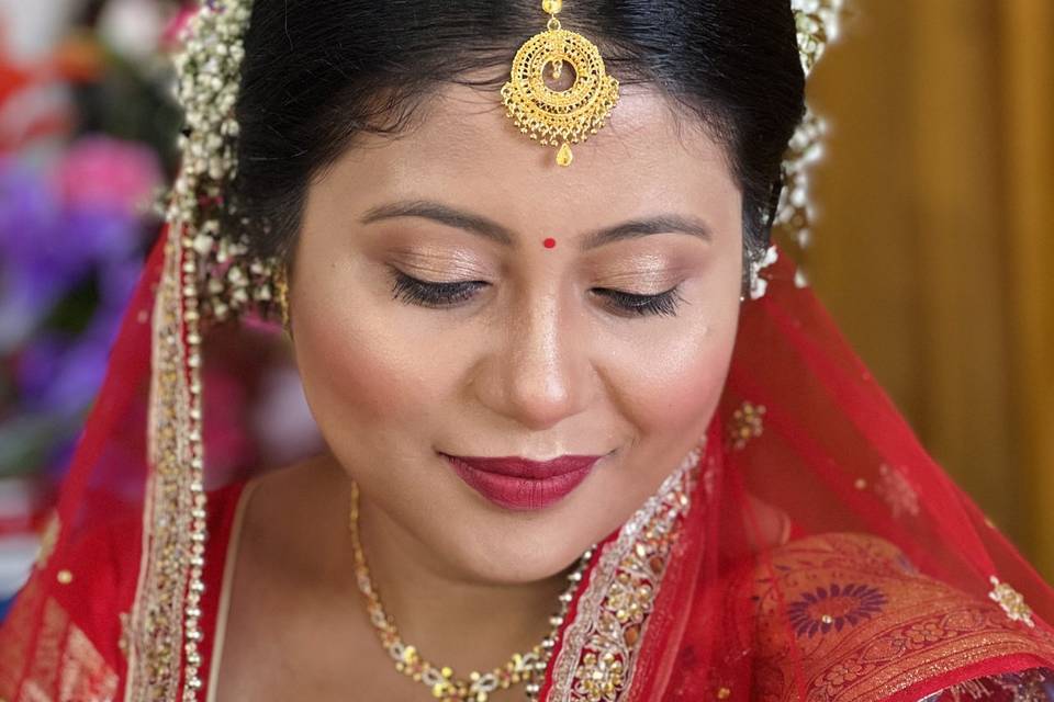 Nepali bridal makeup
