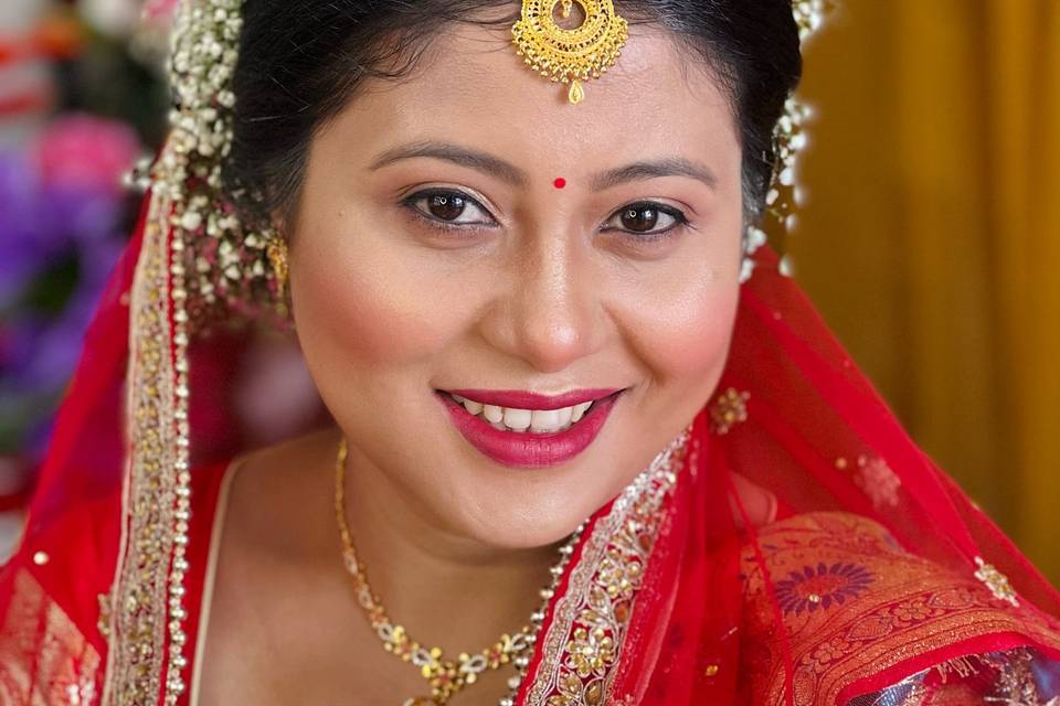 Nepali bridal makeup