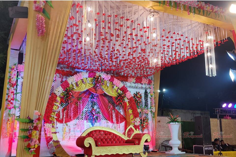 Decorated Stage Red Gold