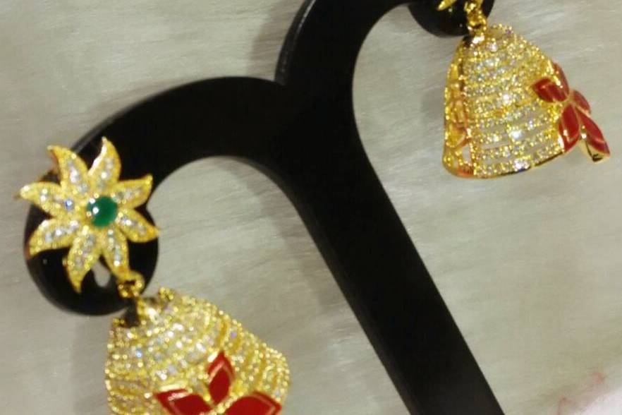 Gold & Diamond Earrings