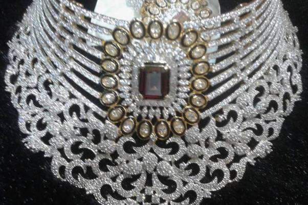 Diamond necklace for the bride