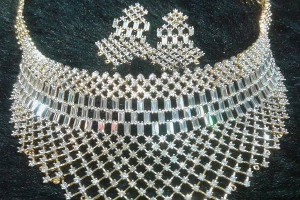 Diamond necklace for the bride