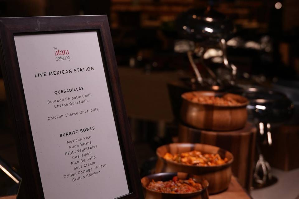 Catering setup