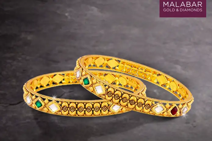 Malabar Light Weight Gold Bangles Designs With Price| Malabar Daily Wear  Gold Bangles Designs 2023 - YouTube