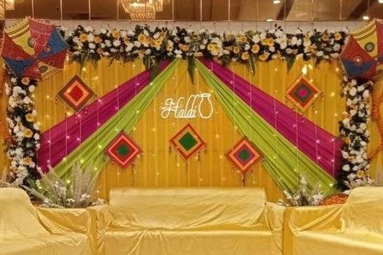 Haldi Mehandi backdrop Decoration