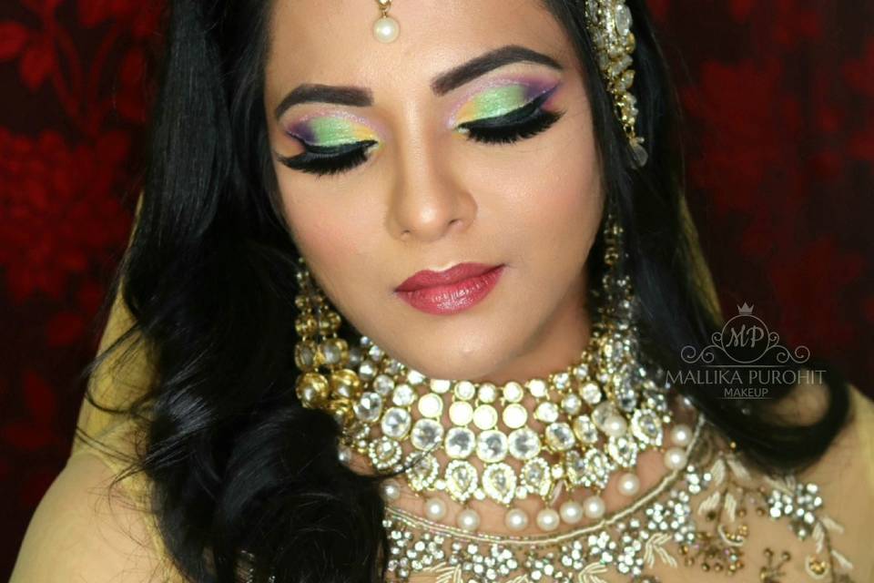 Colorful Arabic Bridal Makeove