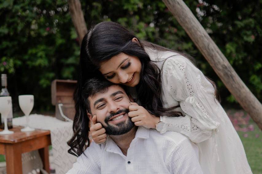 Cozy candid couple moment - In