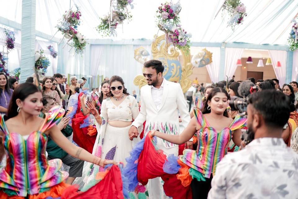Wedding celebration procession