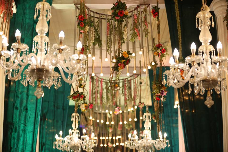 Chandeliers and Flowers