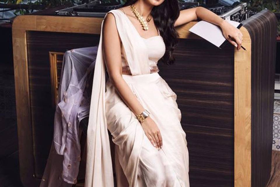 Draped saree