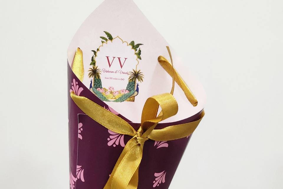 Custom Wedding Petal Cones