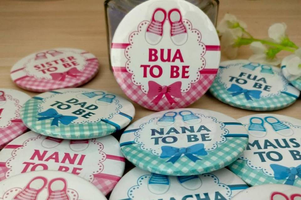 Custom Baby Shower Badges