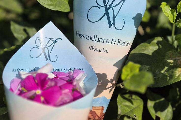 Custom Wedding Petal Cones