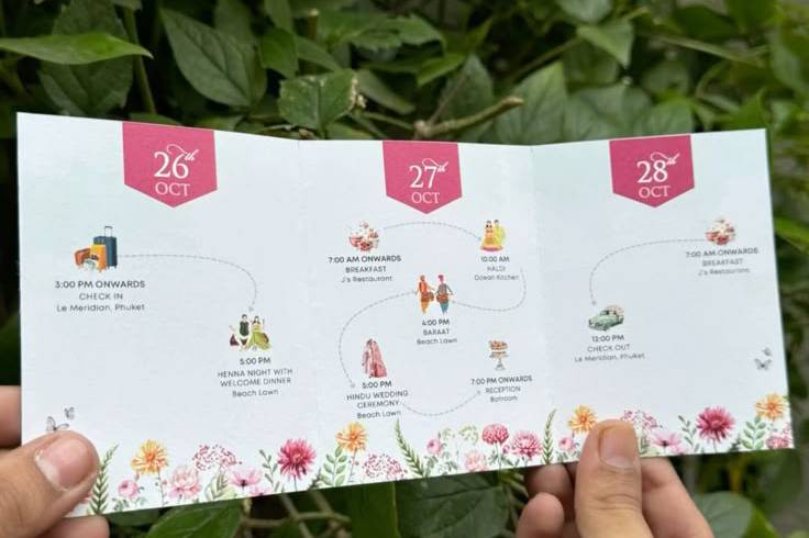 Wedding Itinerary + Key Card
