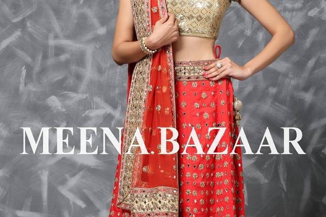 Rani-pink Zari and Sequin Lehenga – Meena Bazaar