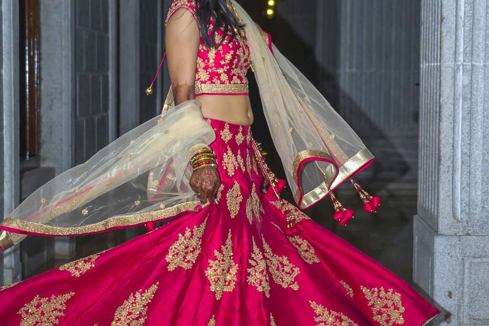 Delightful bride portrait