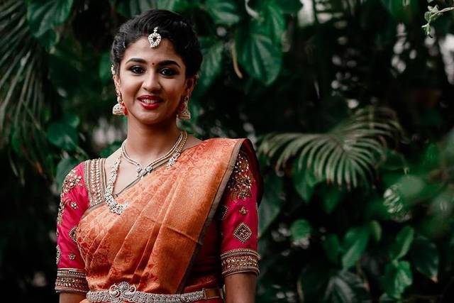 Photo of Bride with soft pink makeup on engagement