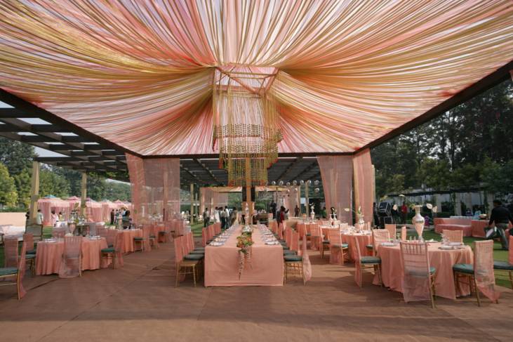 Decorated tables and elegant ambience