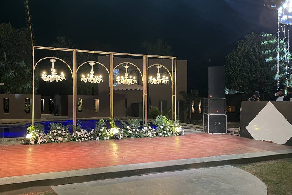 Sangeet performance stage