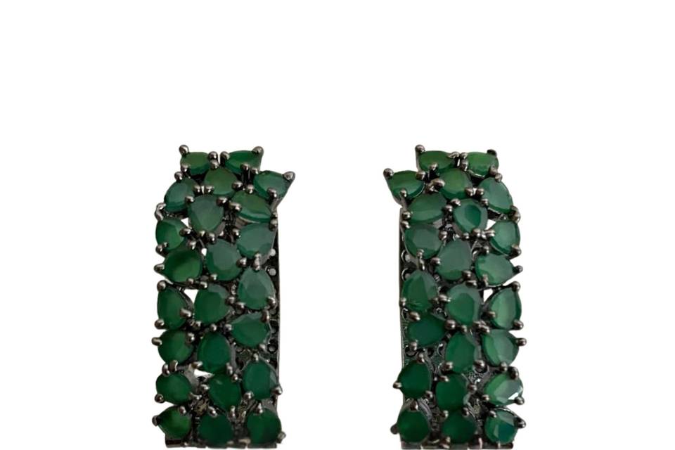 Emerald Tear Earrings