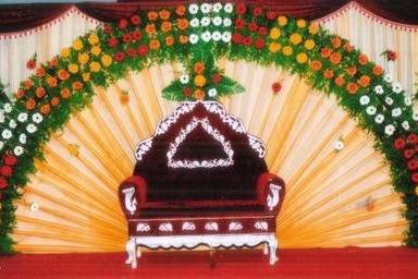 Floral decor on stage