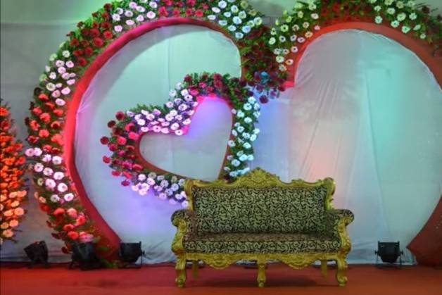 Floral decor on stage