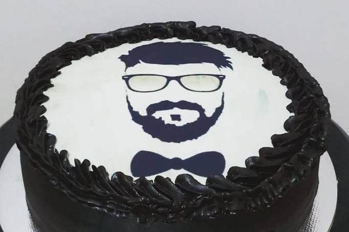 Afro Hair Black Man with Beard EDIBLE Cake Topper Image or Cupcakes, Afro Man  Cake, African American Man Beard Silhouette or Color, Edible | Edible Party  Images