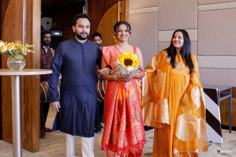 Haldi Bride Entry