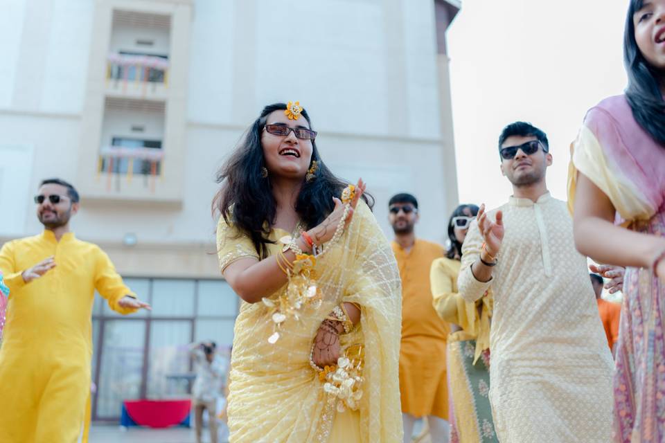 Haldi  Bride Entry