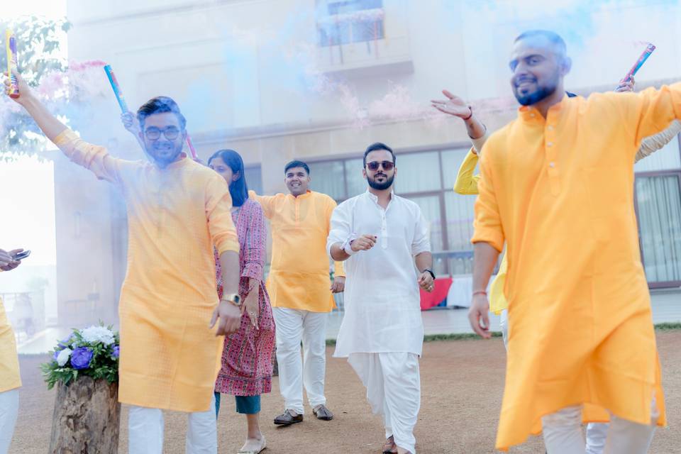 Haldi Groom Entry