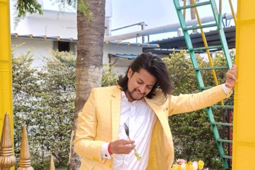 While hosting a Haldi ceremony