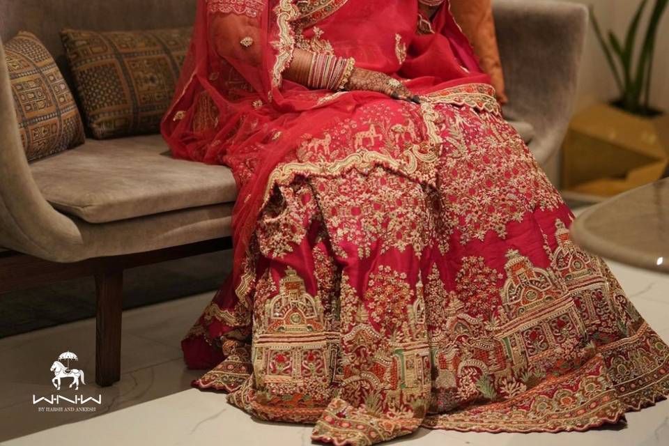 Red Bridal lehengas