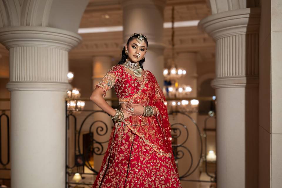 Red Bridal Lehenga