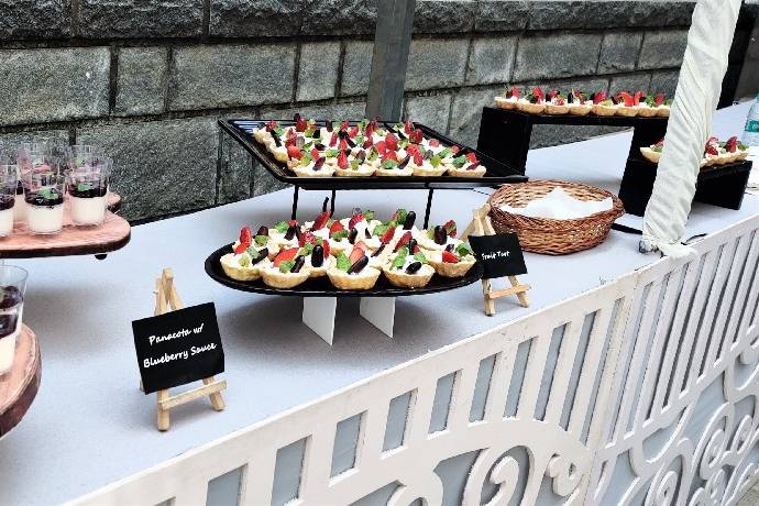 Wooden buffet counters