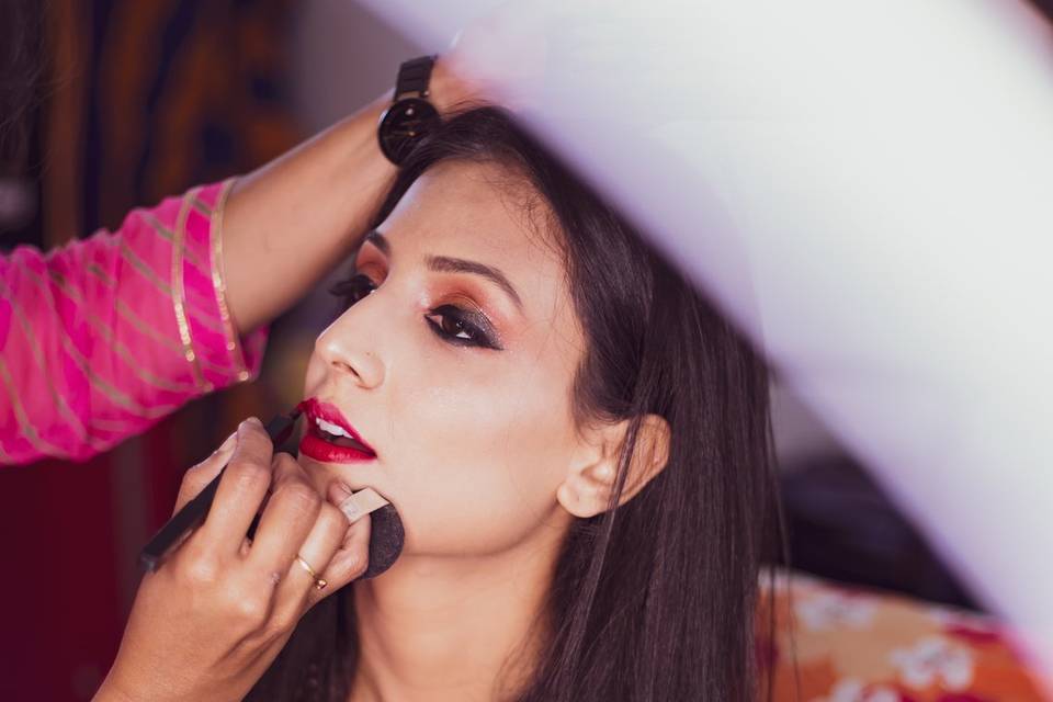 Bride Getting Ready Shot