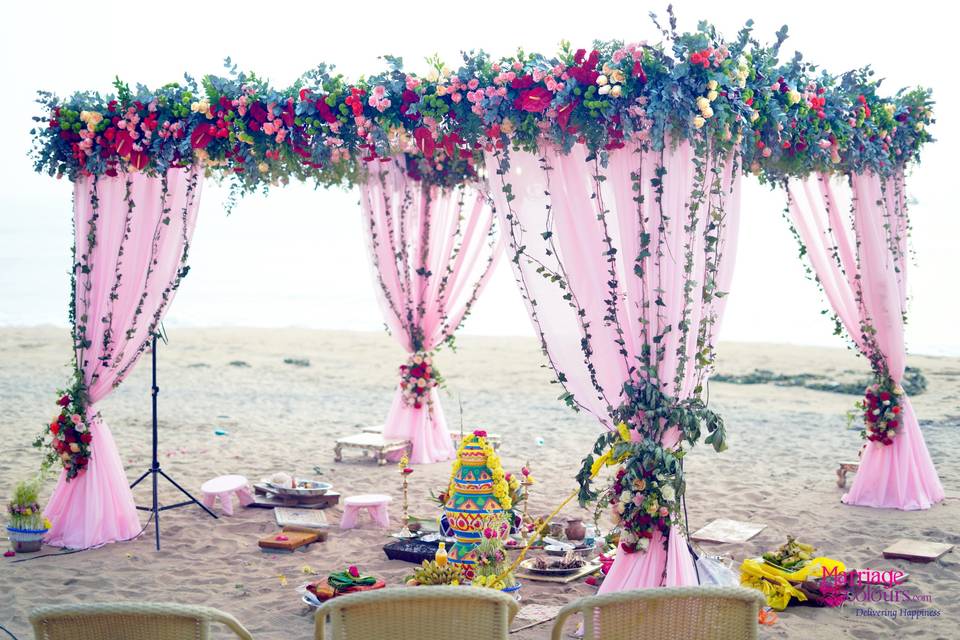 Drape Mandap for Beach Wedding