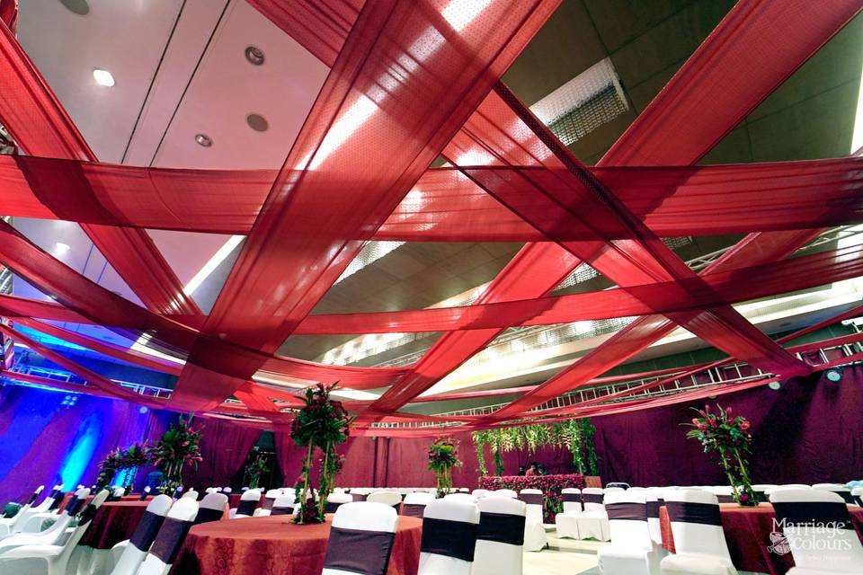 Red Themed Sangeeta Décor