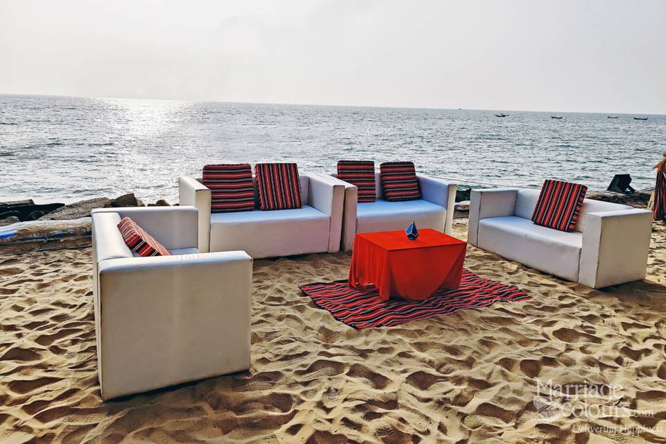 Guest Seating for Beach Party