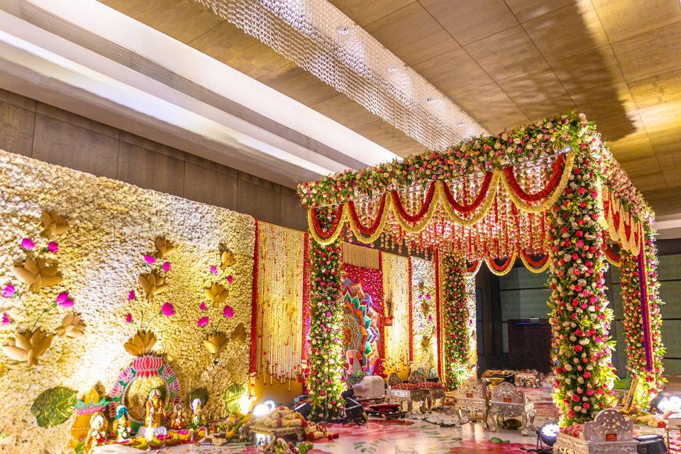 Lotus Themed Wedding Mandap