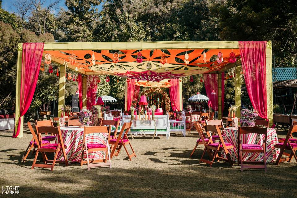 Sundown Wedding by the pool