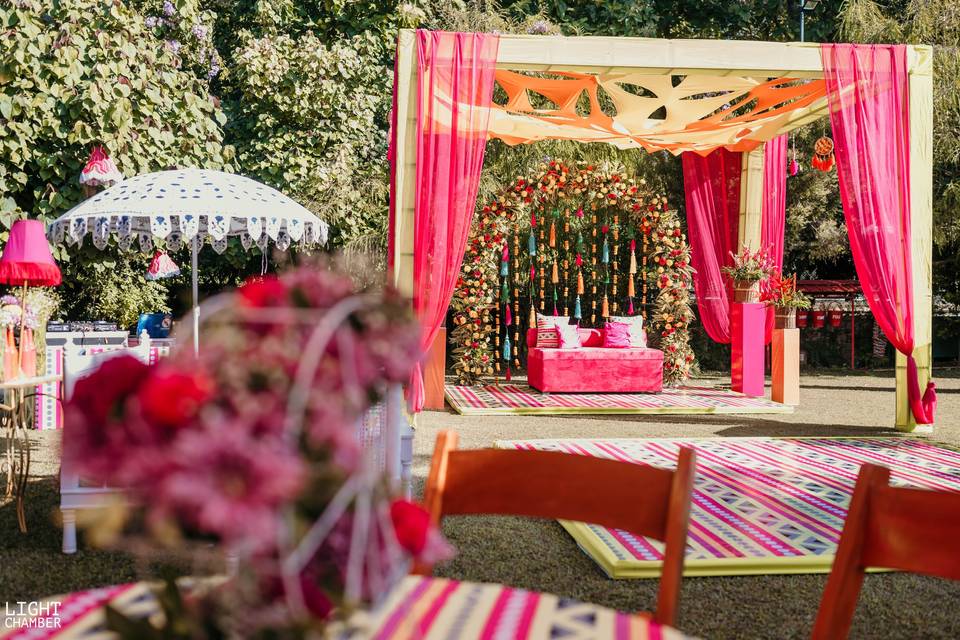 Outdoor Mehendi Setup