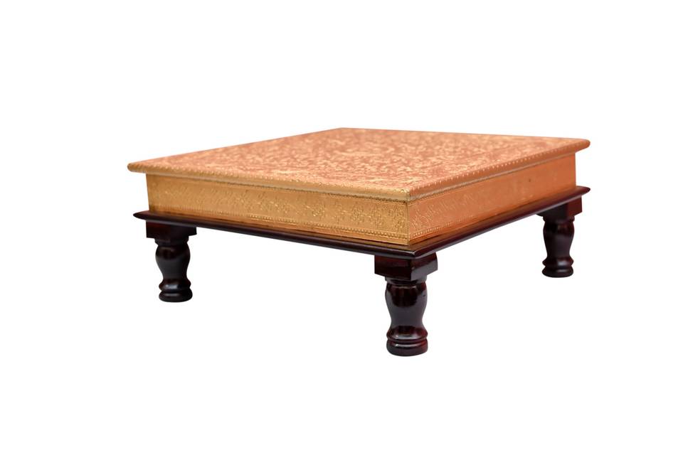 Wooden brass fitted chowki