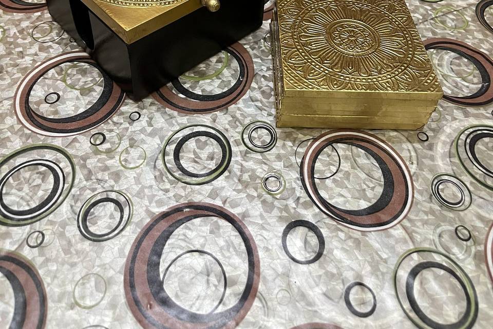 Wooden brass tea coaster