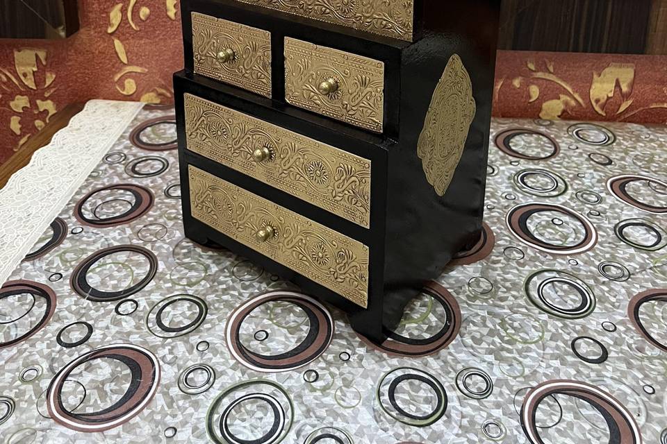Royal brass jewellery box